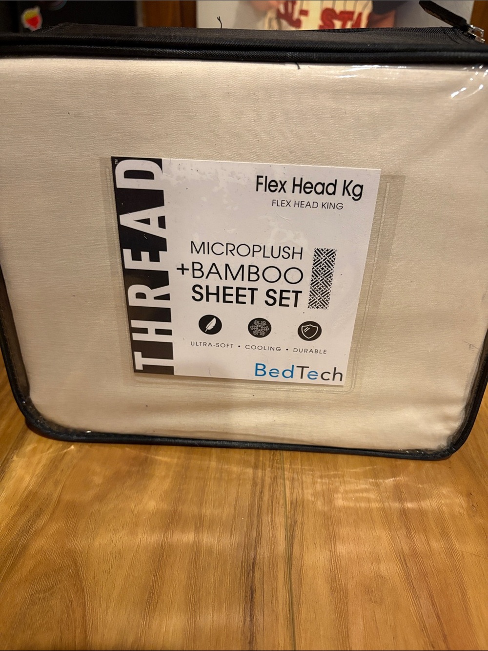 Thread bamboo split head king creams sheets bedtech NWT retail $159
